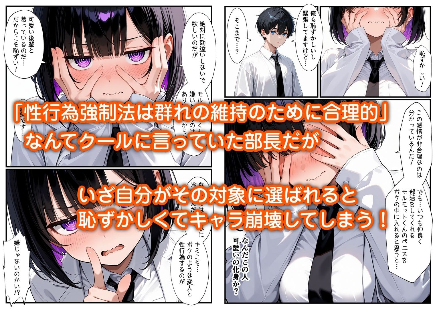 処女を喪失し、未知の快感に体をビクビクと震わせるシーン