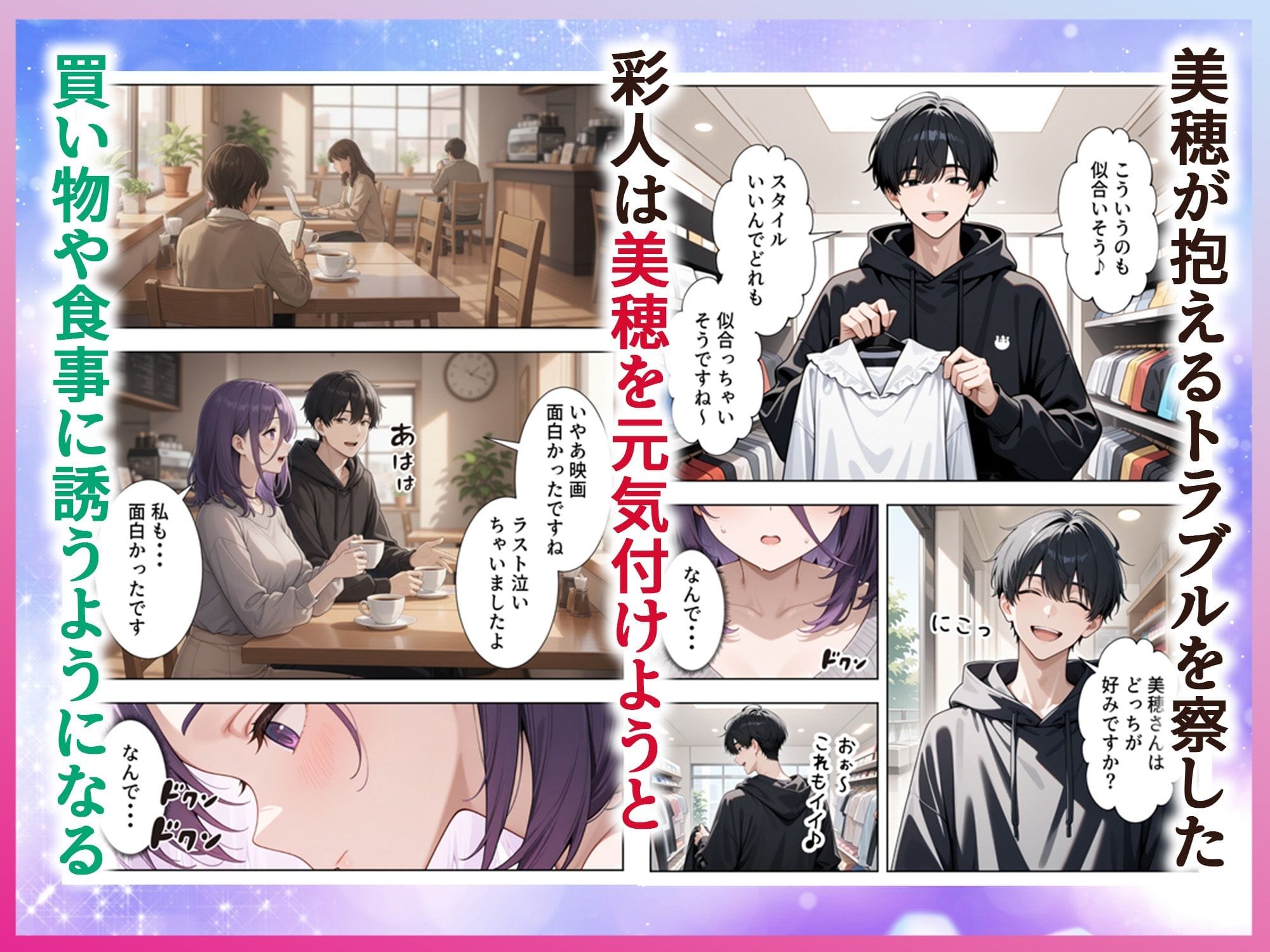 同居生活が始まり少しずつ笑顔を見せるようになるシーン